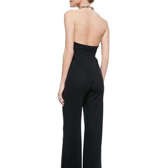 Roberto Cavalli. Cutout Jeweled Halter Jumpsuit - Picture 2 of 6